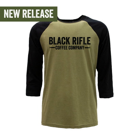 BRCC Vintage Logo 3/4 Sleeve T-Shirt GREEN / BLACK