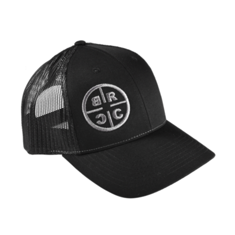 BRCC Circle Logo Trucker Hat Black w / Black Mesh