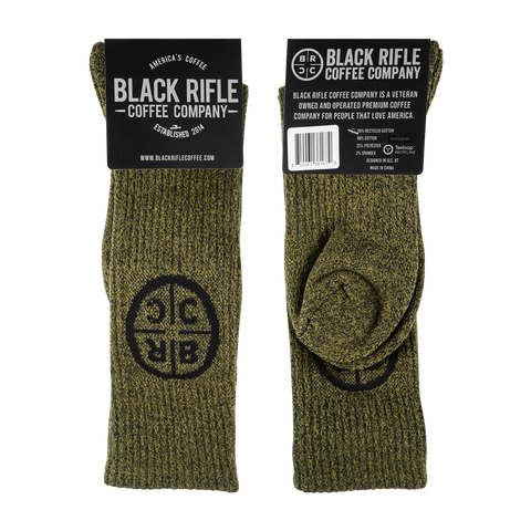 Line of Sight Crew Sock - Military Green